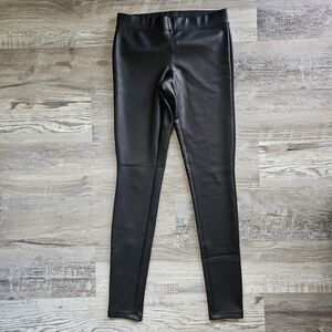 Express Black Faux Leather Leggings XS Tall Petite